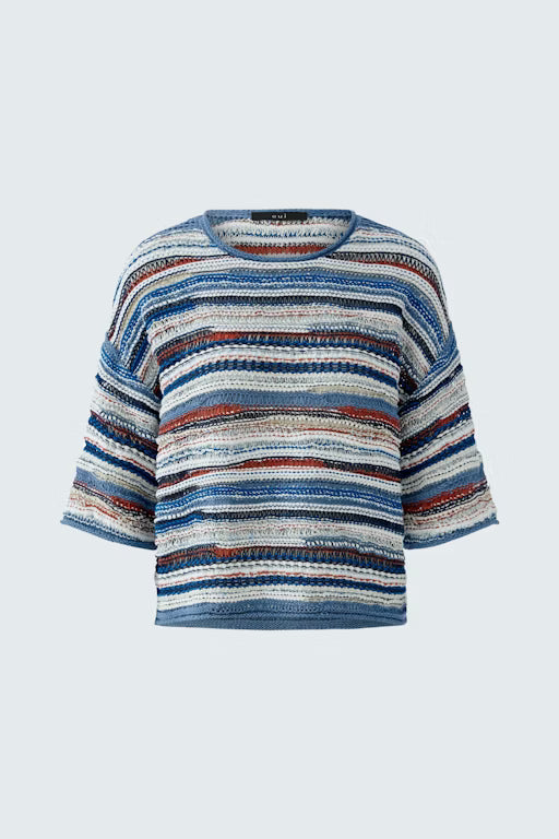 Oui Knitwear , the Jumper Blue White