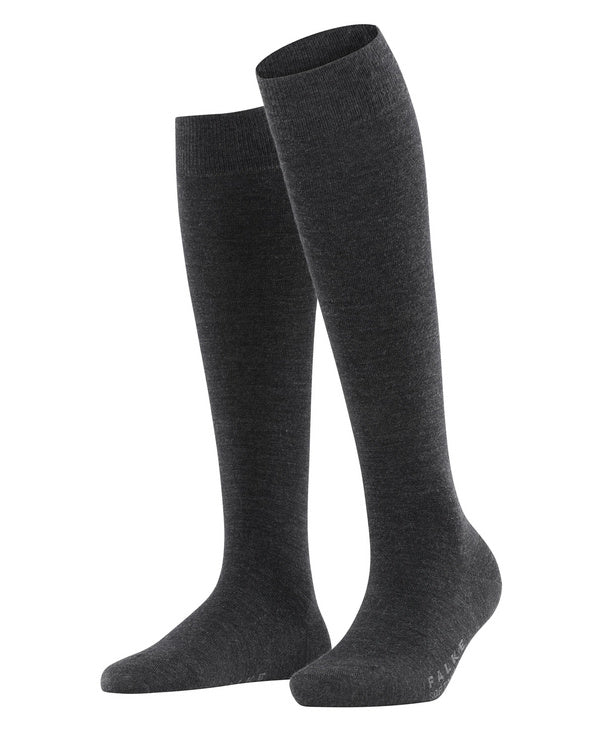 Falke Ladies, the Soft Merino Knee High - Charcoal