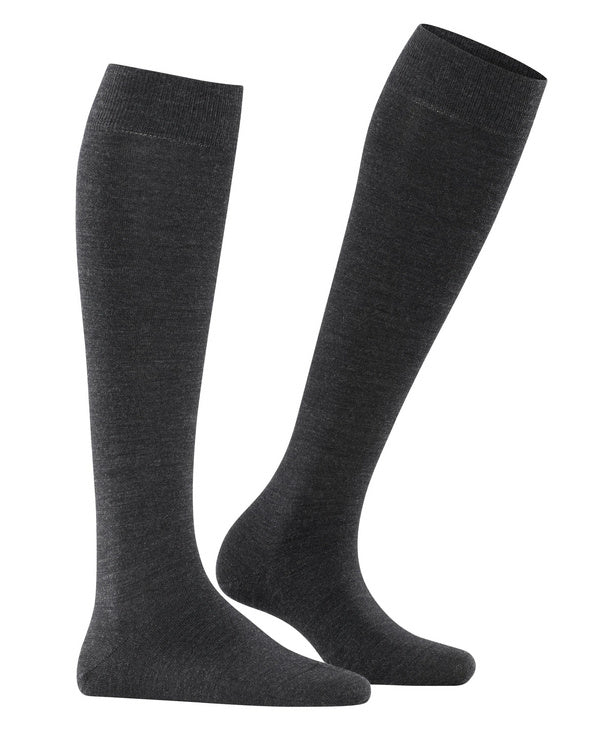 Falke Ladies, the Soft Merino Knee High - Charcoal