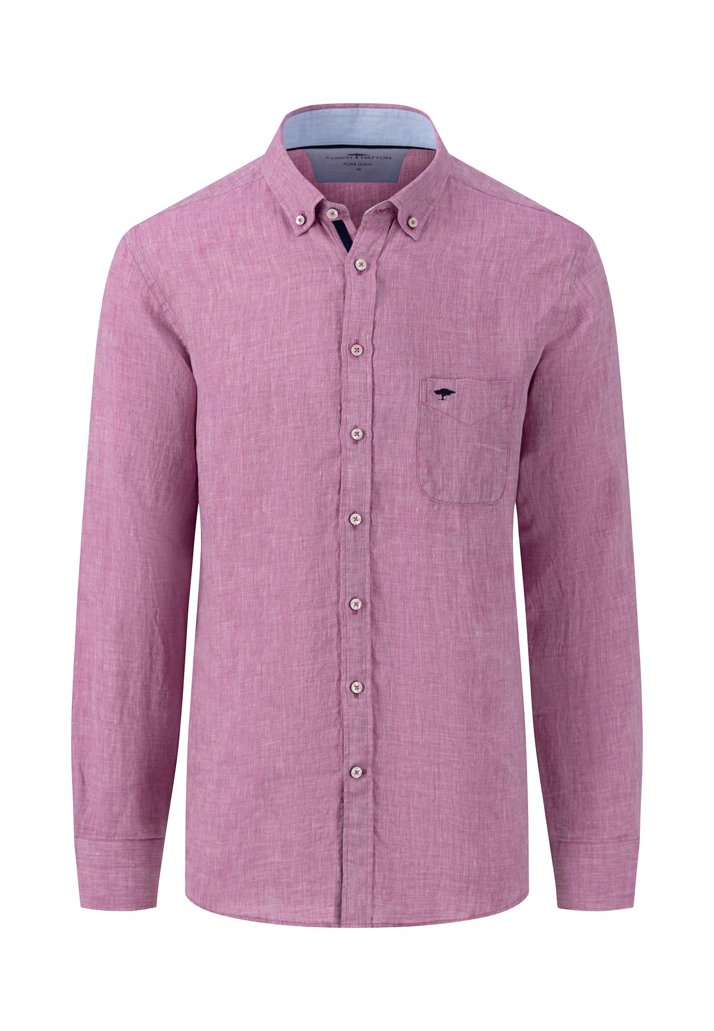 Fynch Hatton Pure Linen, Button Down Long Sleeve Shirt (dusty lavender)