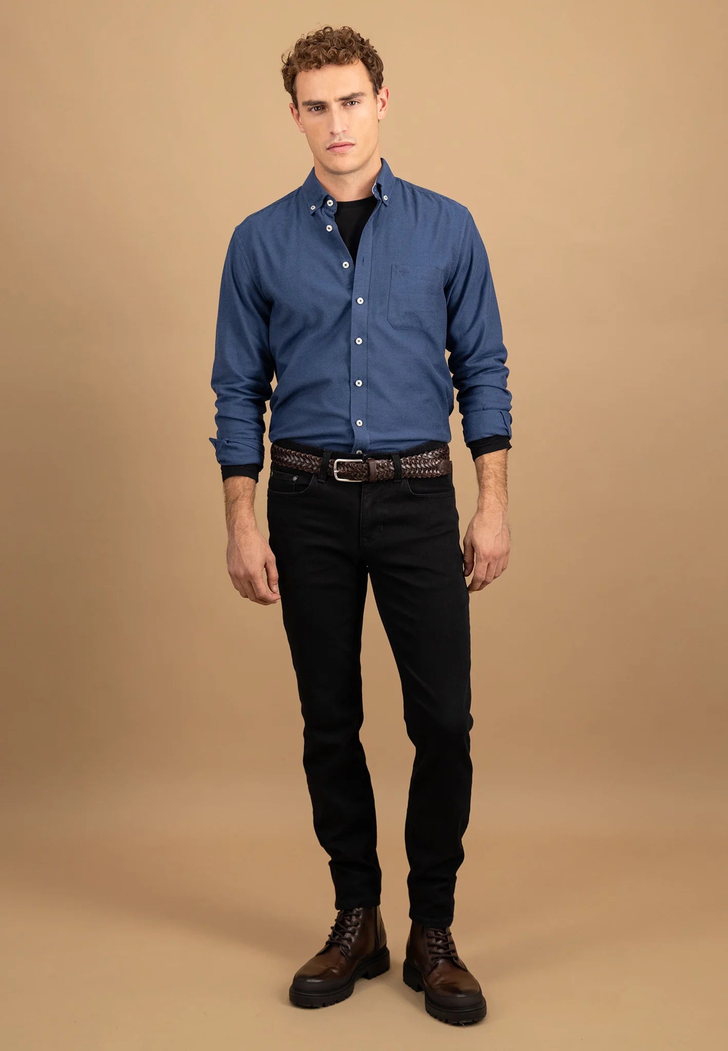 Fynch-Hatton Shirts - Essential Flannel, Button Down Long Sleeve Shirts