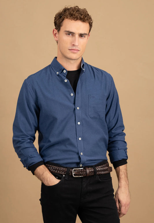 Fynch-Hatton Shirts - Essential Flannel, Button Down Long Sleeve Shirts
