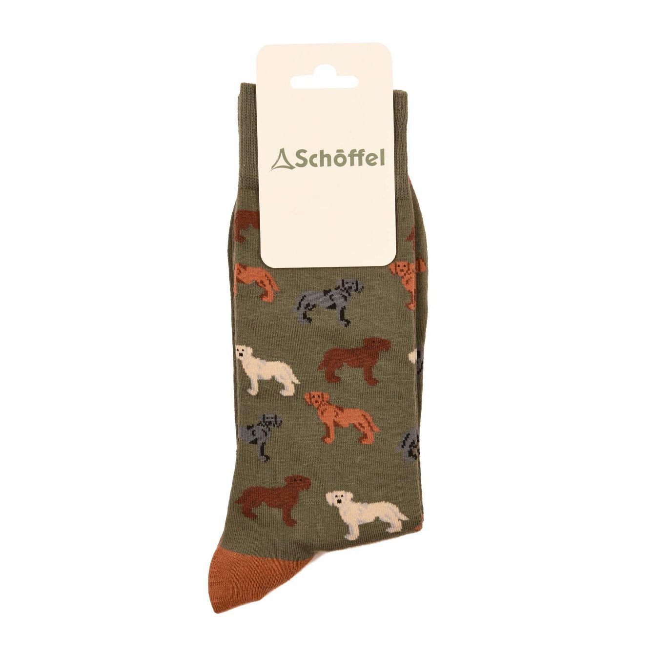Schoffel, Men'S Single Cotton Sock - (Olive Labrador)