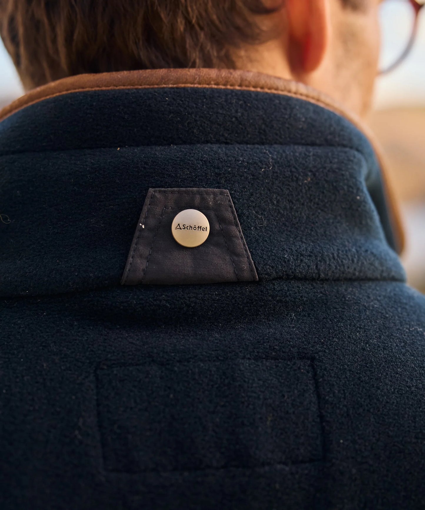Schoffel Mens Countrywear, the Oakham Fleece Gilet in Navy