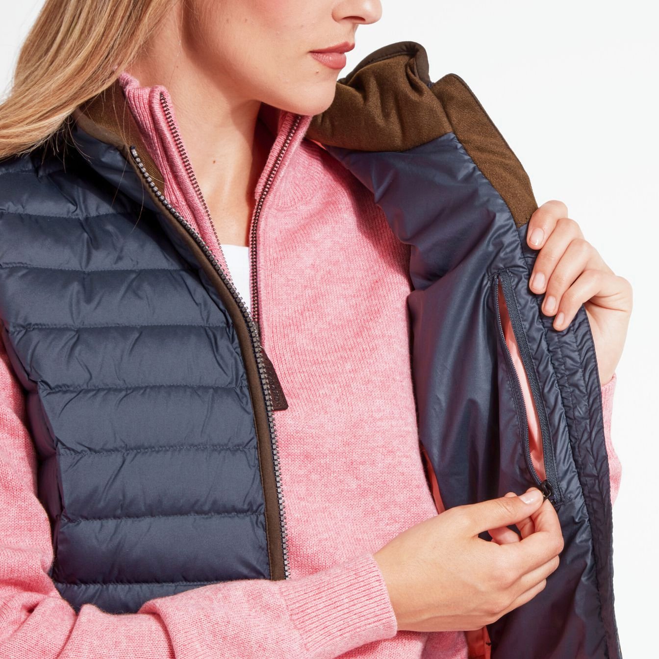 Schoffel Ladies, The Launde Down Gilet (Petrol Blue-8983)