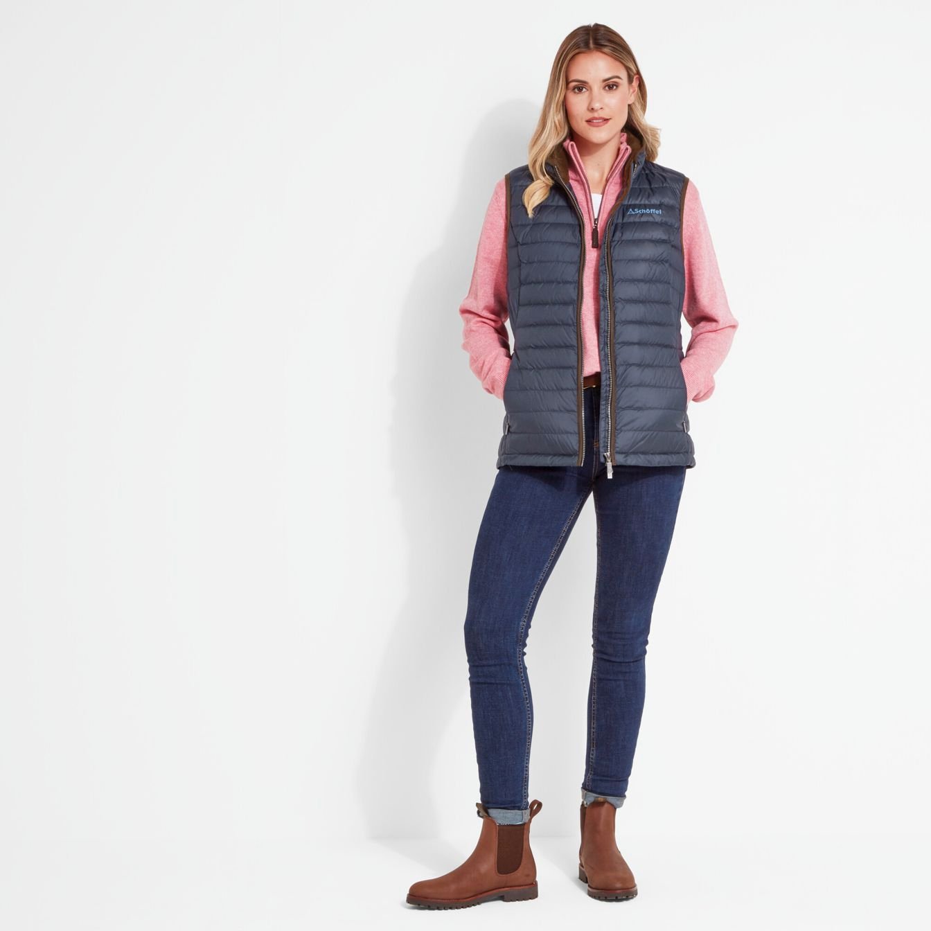 Schoffel Ladies, The Launde Down Gilet (Petrol Blue-8983)