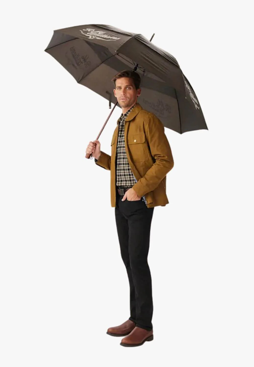 R.M. Williams Golf Umbrella in Chestnut