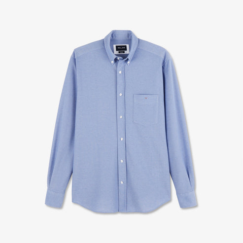 Eden Park Shirts - Blue pinpoint cotton shirt