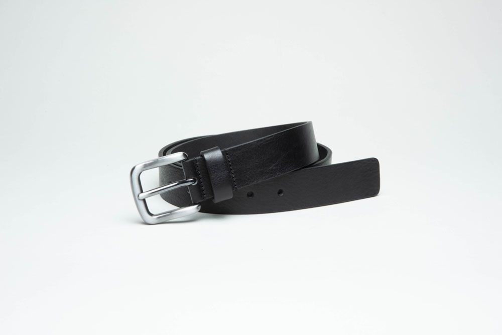 Ibex Leather - Black Leather Belt - 35 mm Full Grain Soft Harness