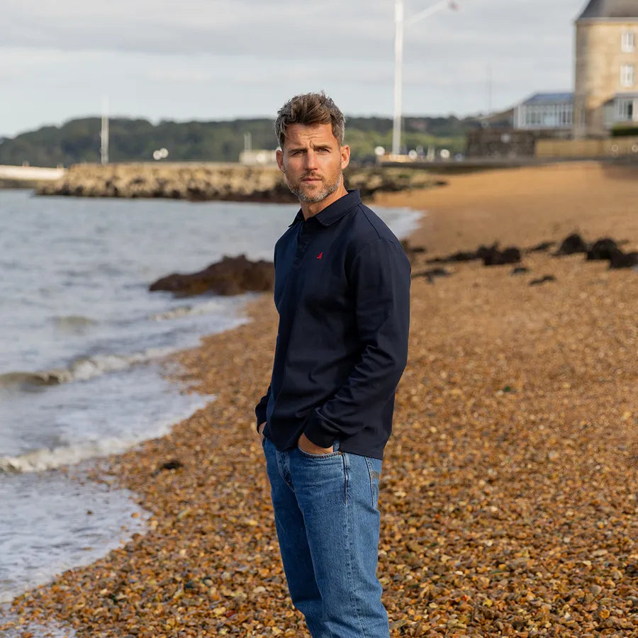 Musto , Mens Original Cotton Rugby in Navy