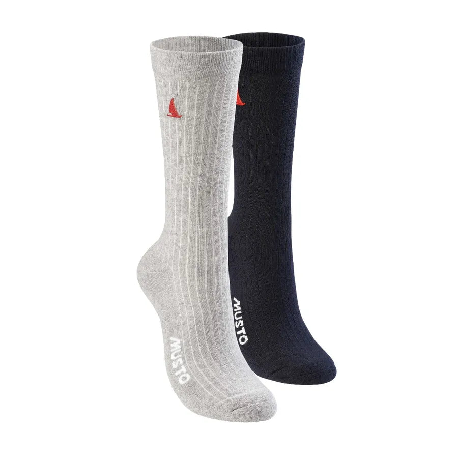 Musto , Essential 2 Pack Sock in Grey/Navy