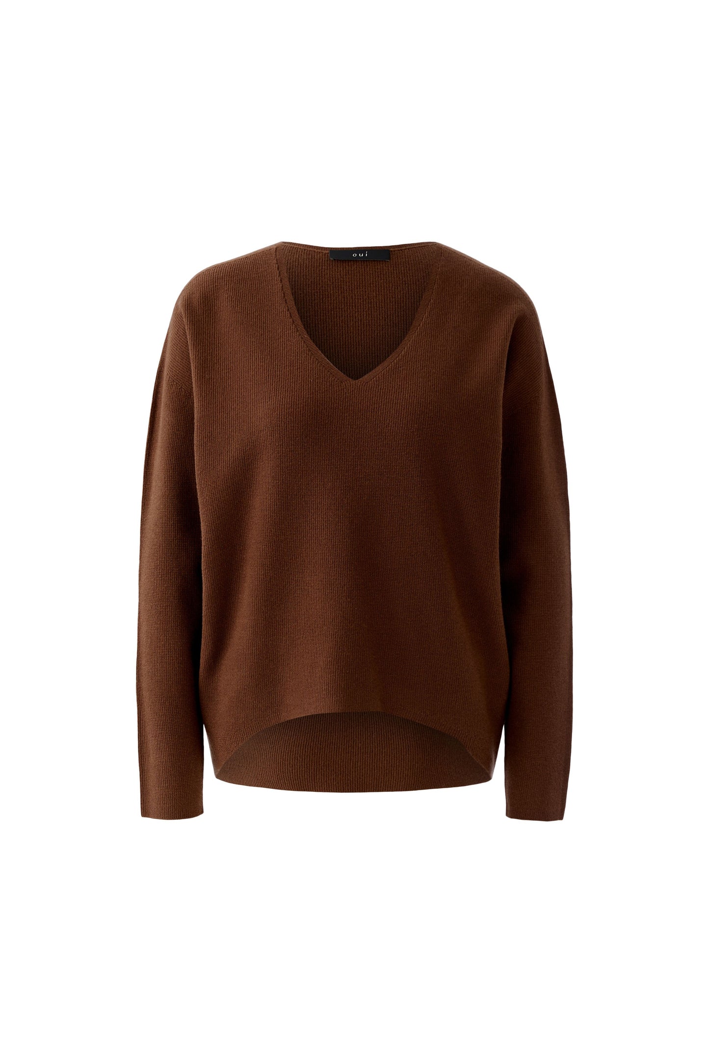 Oui Knitwear , the FREYJA pullover fondue fudge