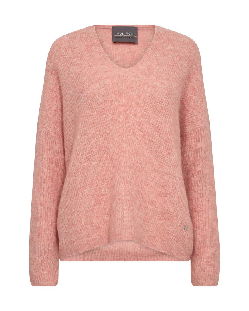 Mos Mosh , Mmthora V-Neck Knit - (265 Rosette)