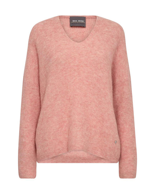 Mos Mosh , Mmthora V-Neck Knit - (265 Rosette)