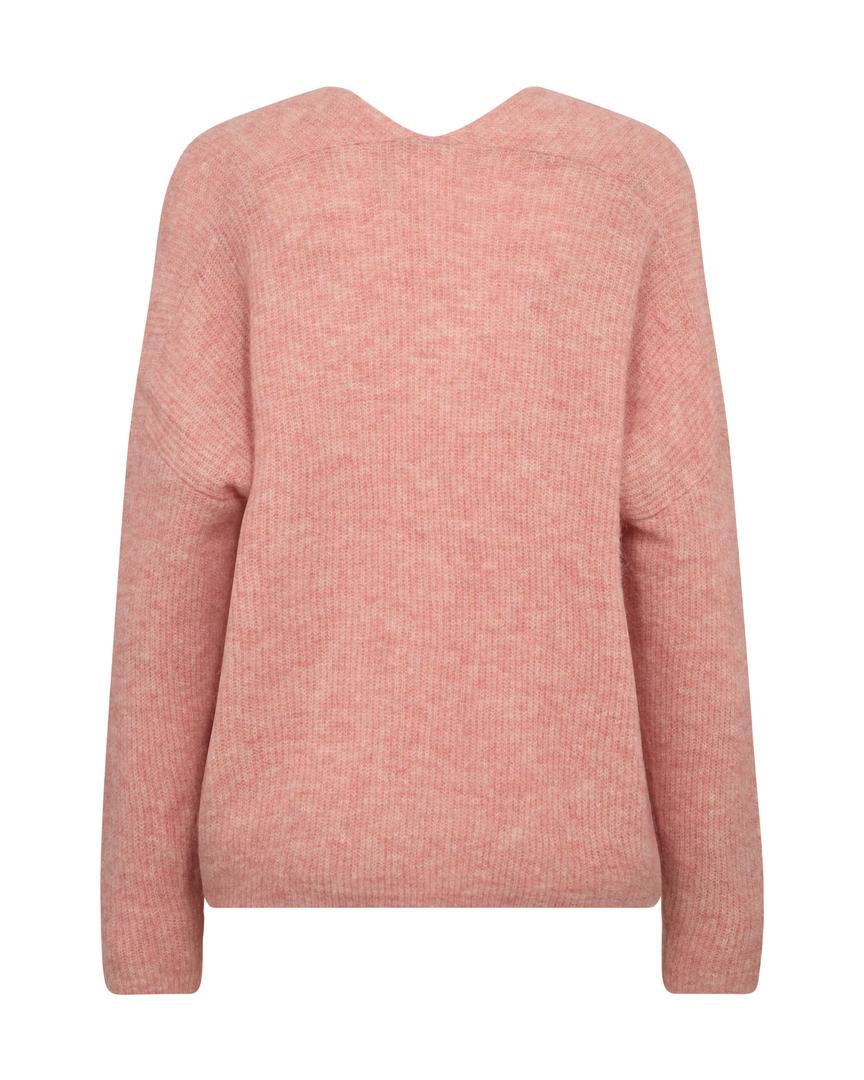 Mos Mosh , Mmthora V-Neck Knit - (265 Rosette)