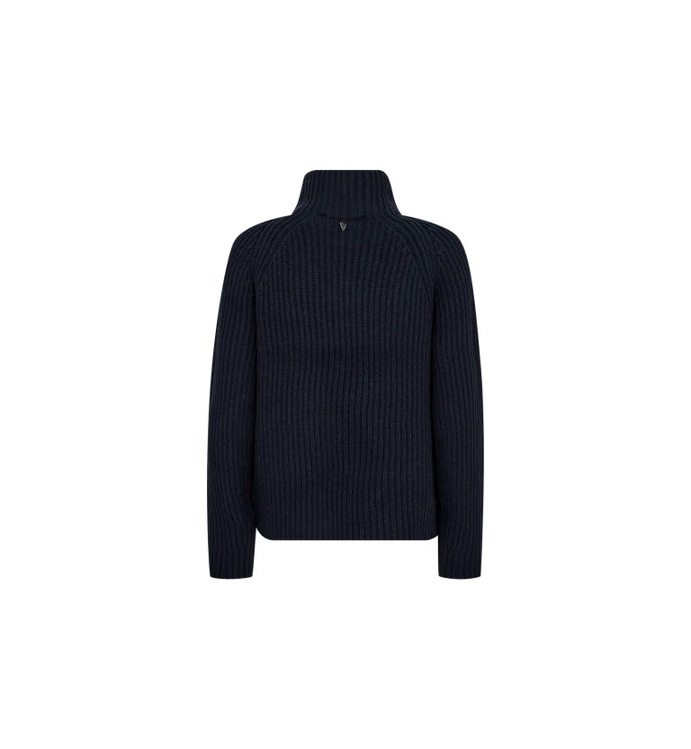 Mos Mosh , Mmthyra Highneck Knit - (468 Salute Navy)