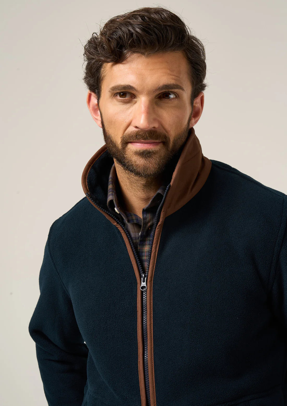 Alan Paine Aylsham Fleece Jacket in Dark Navy