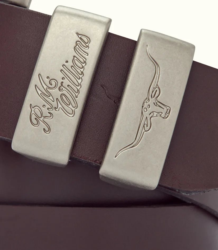 R.M. Williams, the Drover Belt in Chestnut