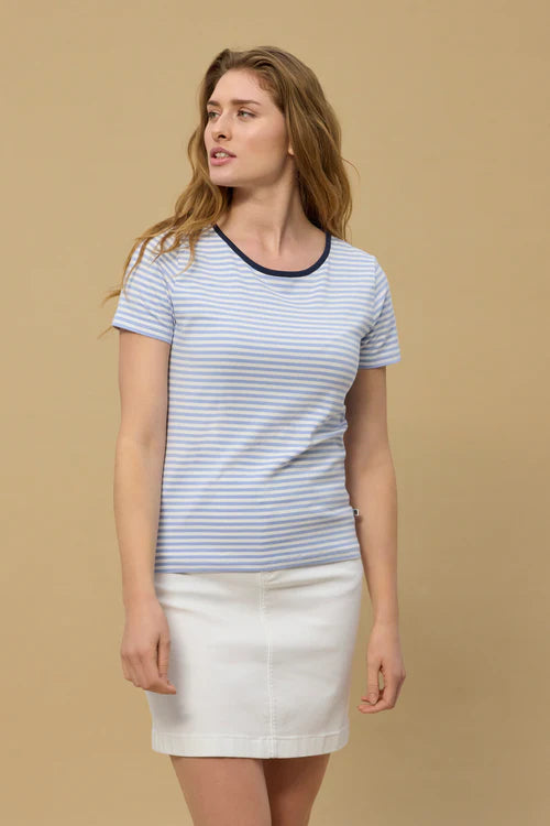 REDGREEN, The Cecilie Tee (161 Sky Blue Stripe)