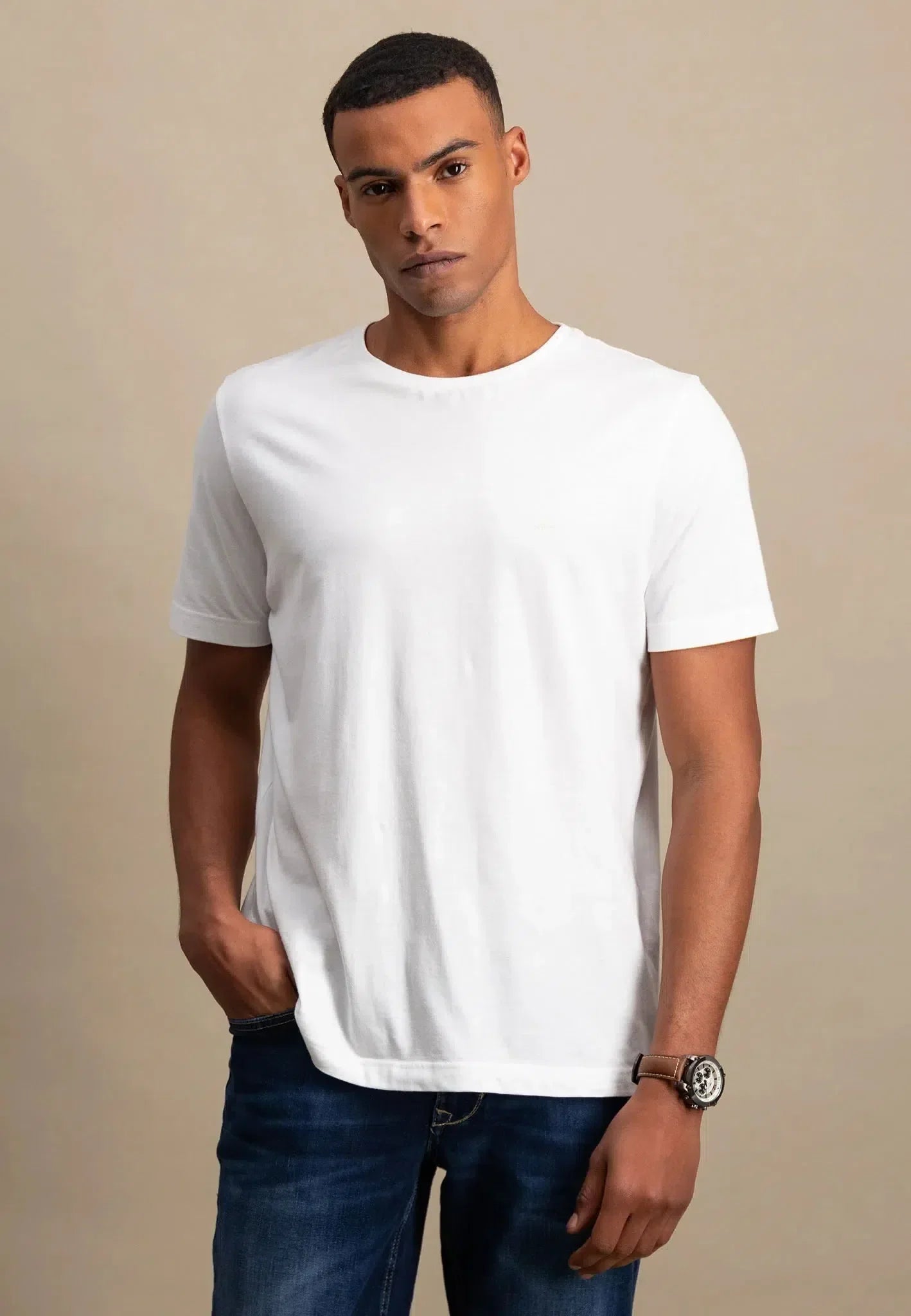 Fynch Hatton T-Shirt, Basic - White