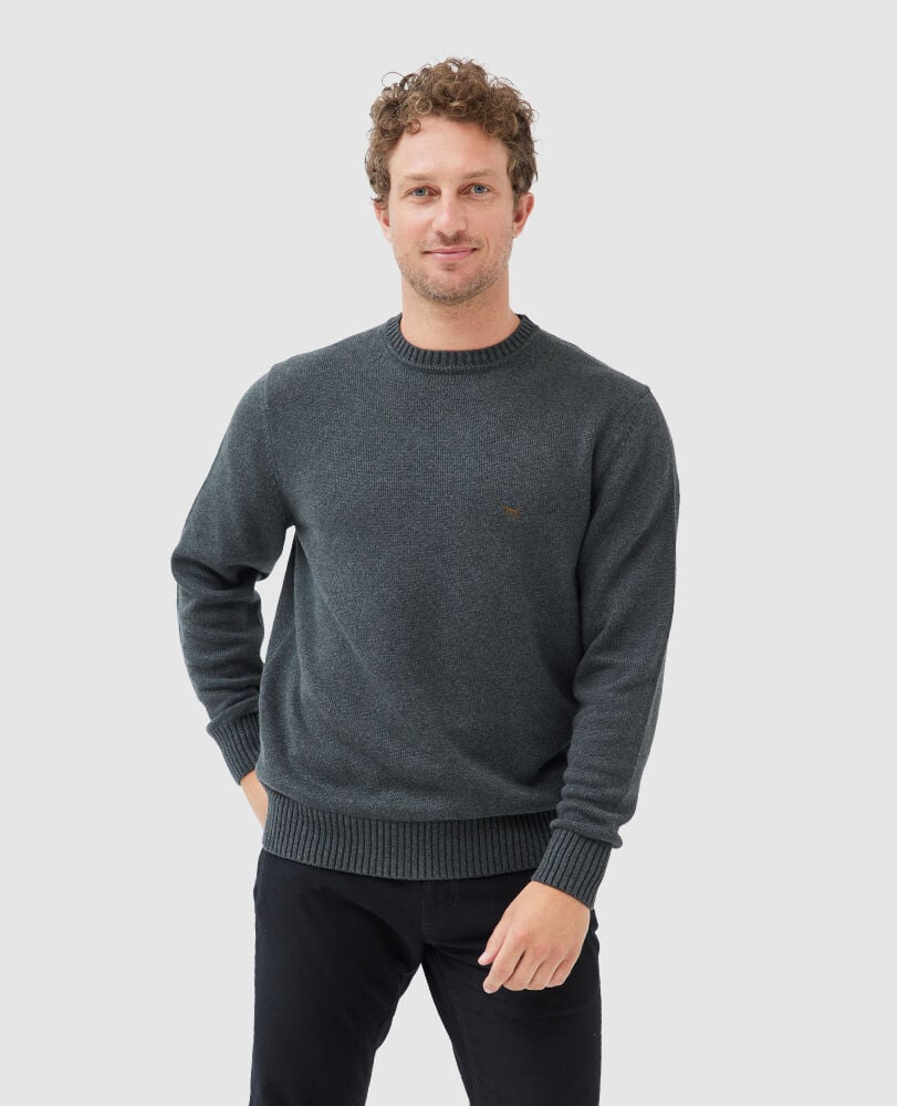 Rodd & Gunn, Gunn Crew Knit - (Charcoal)