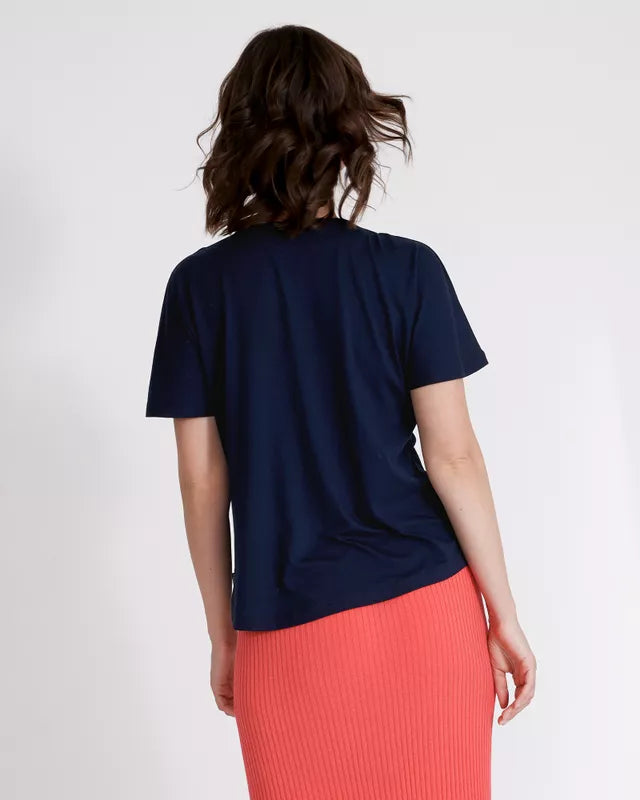 Holebrook Ladies, the Asta V-neck Top in Coral Pink (502 Coral Pink)