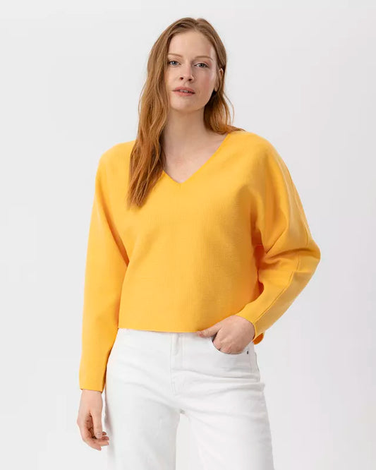 Holebrook Ladies, the Barbro V-neck in Warm Apricot (568 Warm Apricot)