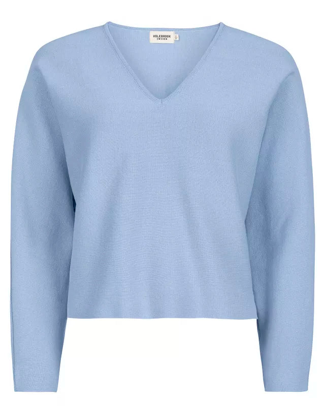 Holebrook Ladies, the Barbro V-neck in Light Blue (200 Light Blue)