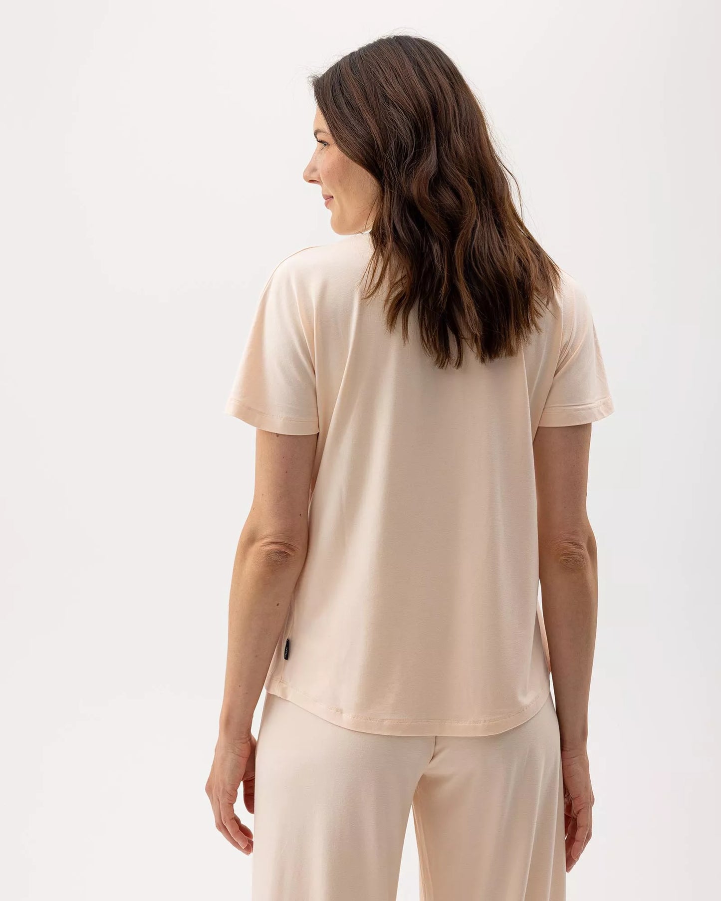 Holebrook Ladies, Esther V-neck Top, in Pale Peach