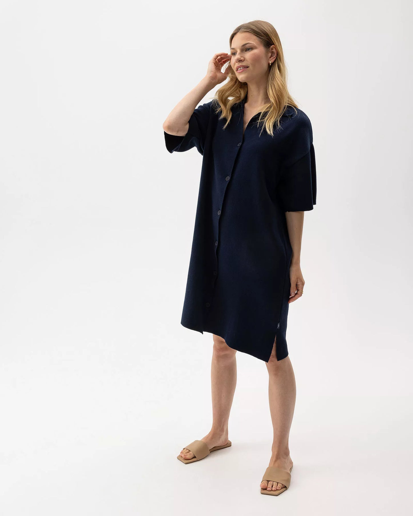 Holebrook Ladies, Jane Shirt Dress, in Navy