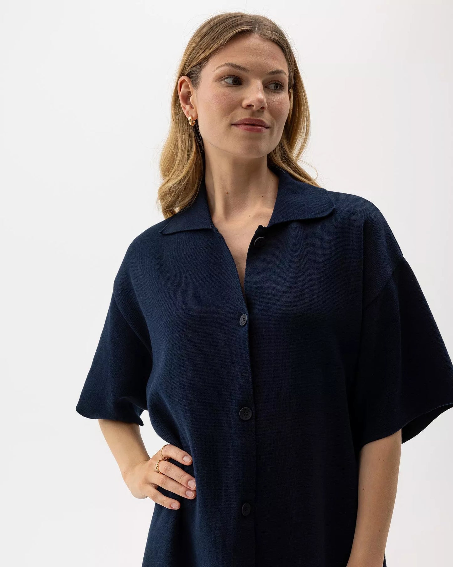 Holebrook Ladies, Jane Shirt Dress, in Navy