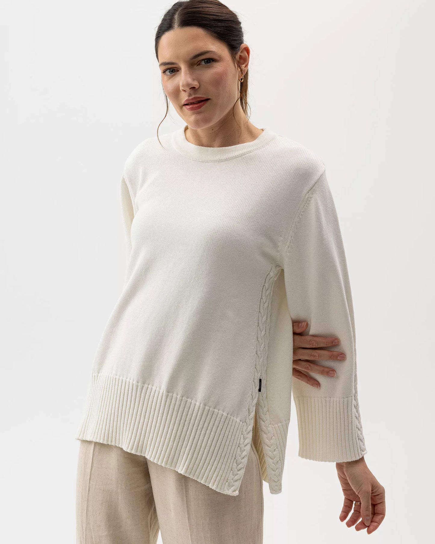 Holebrook Ladies, Lotta Crew, in Off White