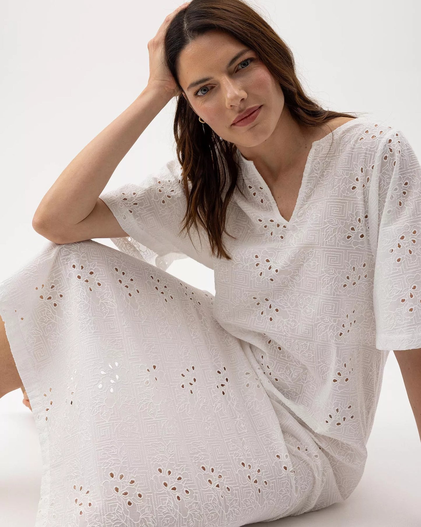 Holebrook Ladies, Marlene Kaftan, in Off White