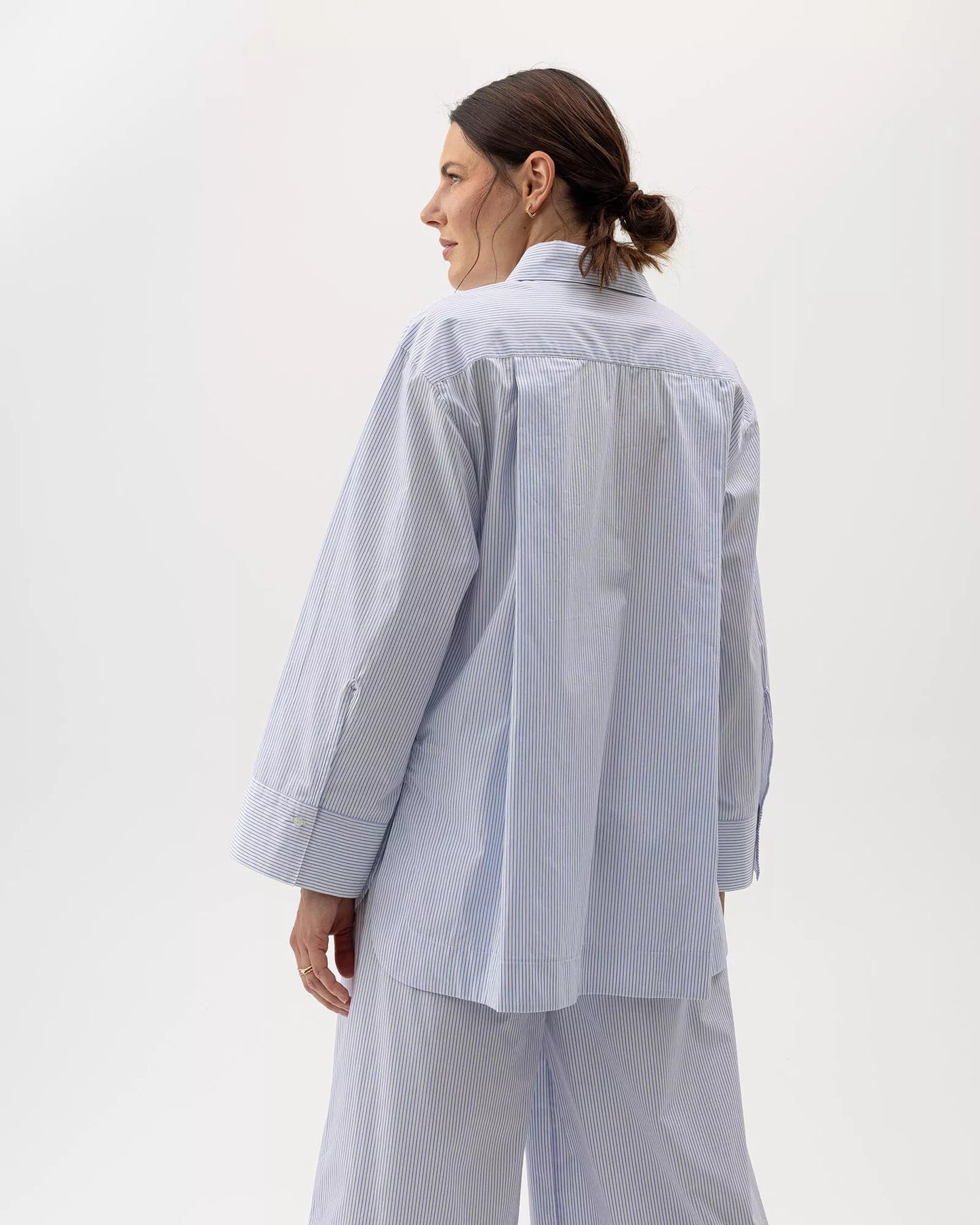 Holebrook Ladies, Micaela Shirt, in White / Light Blue