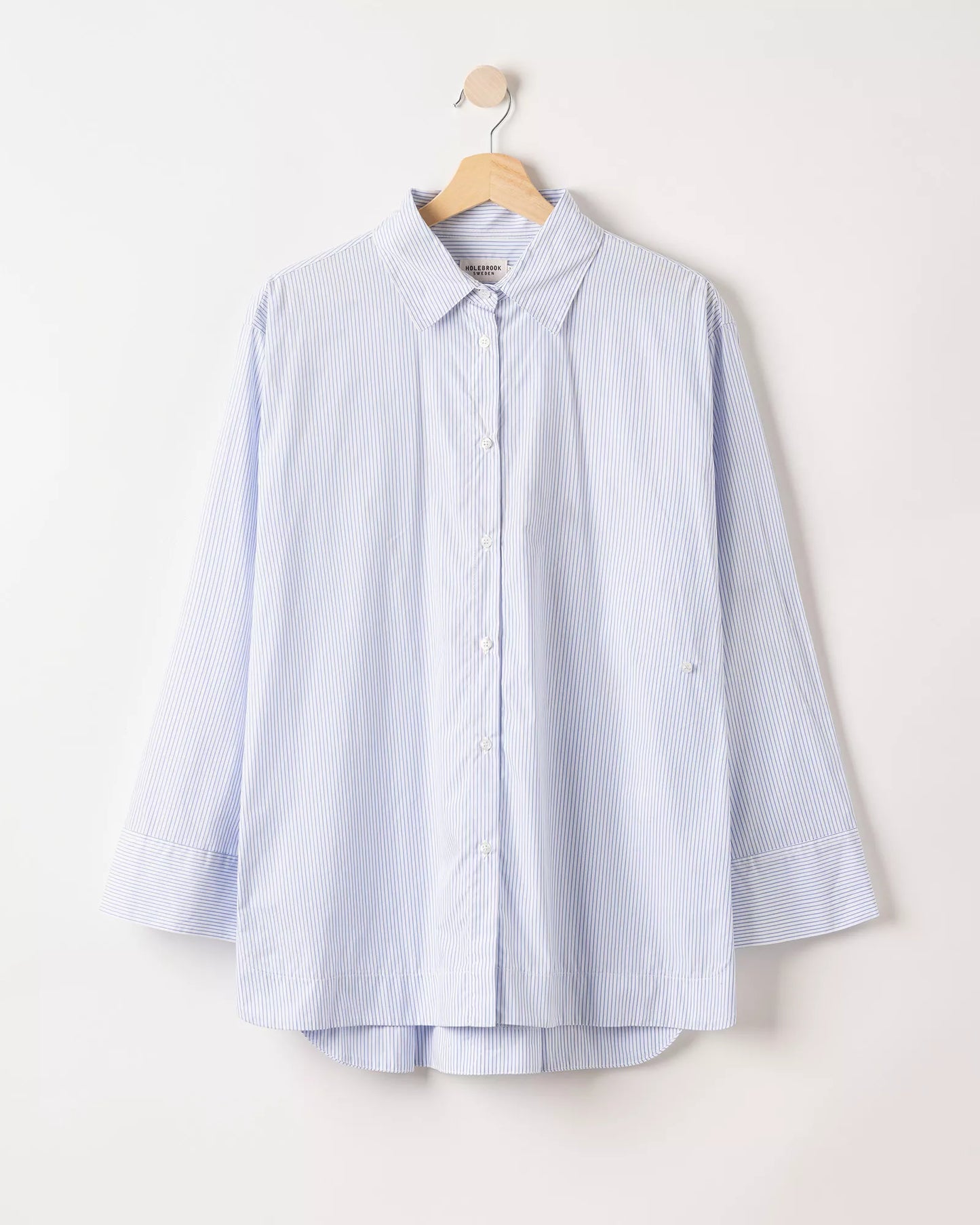 Holebrook Ladies, Micaela Shirt, in White / Light Blue