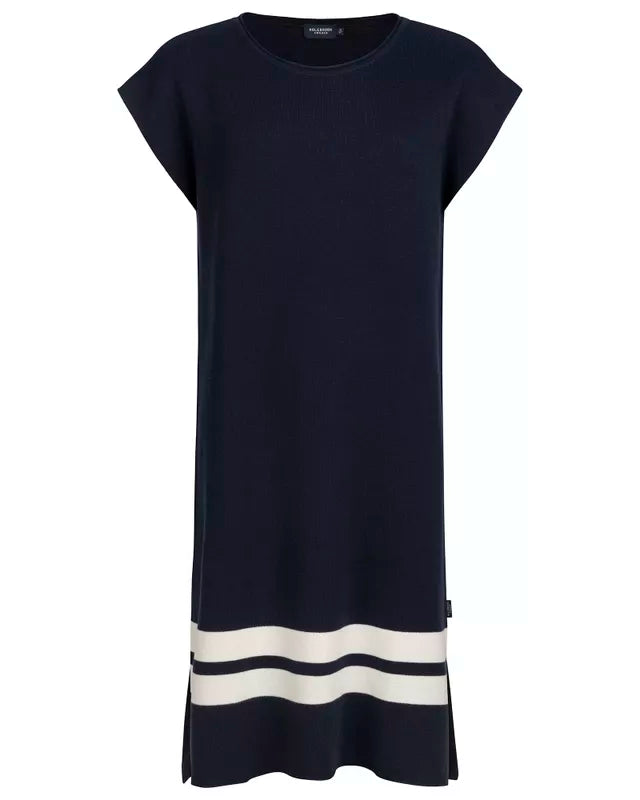 Holebrook Ladies, the Nadja Dress in Navy / Off White (299 Navy / Off White)