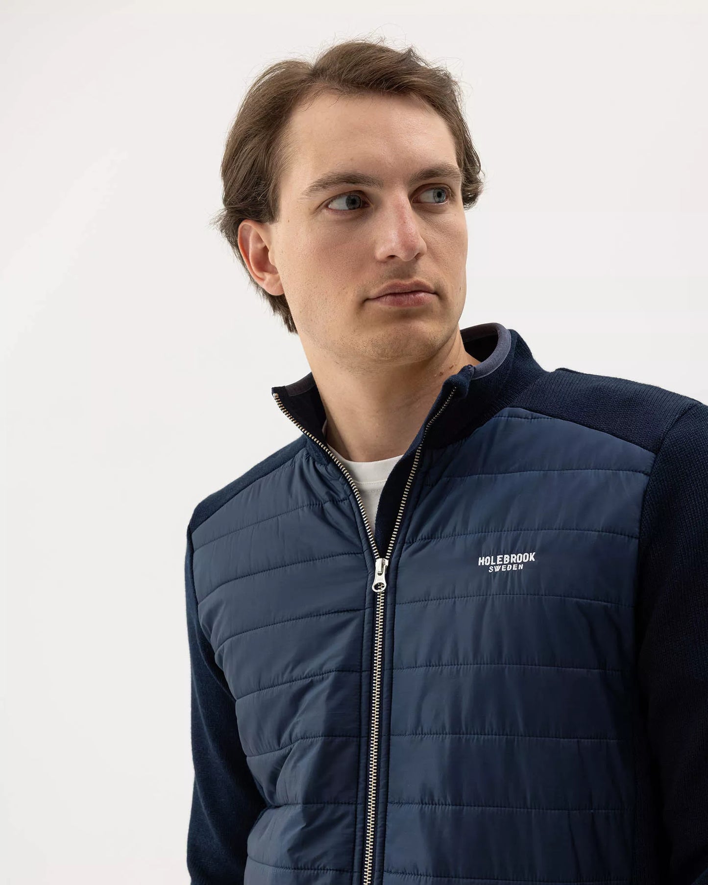 Holebrook Mens, the Peder Fullzip WP in 290-Navy