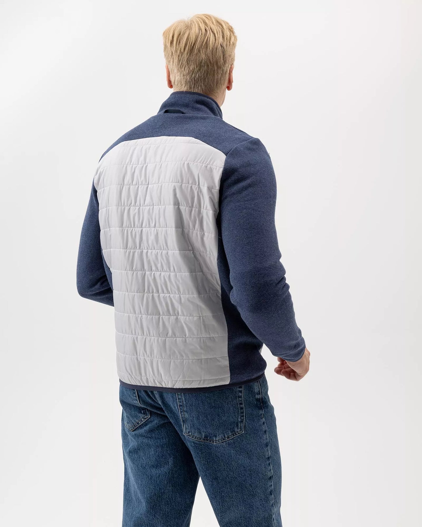 Holebrook Mens, the Peder Fullzip WP in 683-Chambray / Marble Grey
