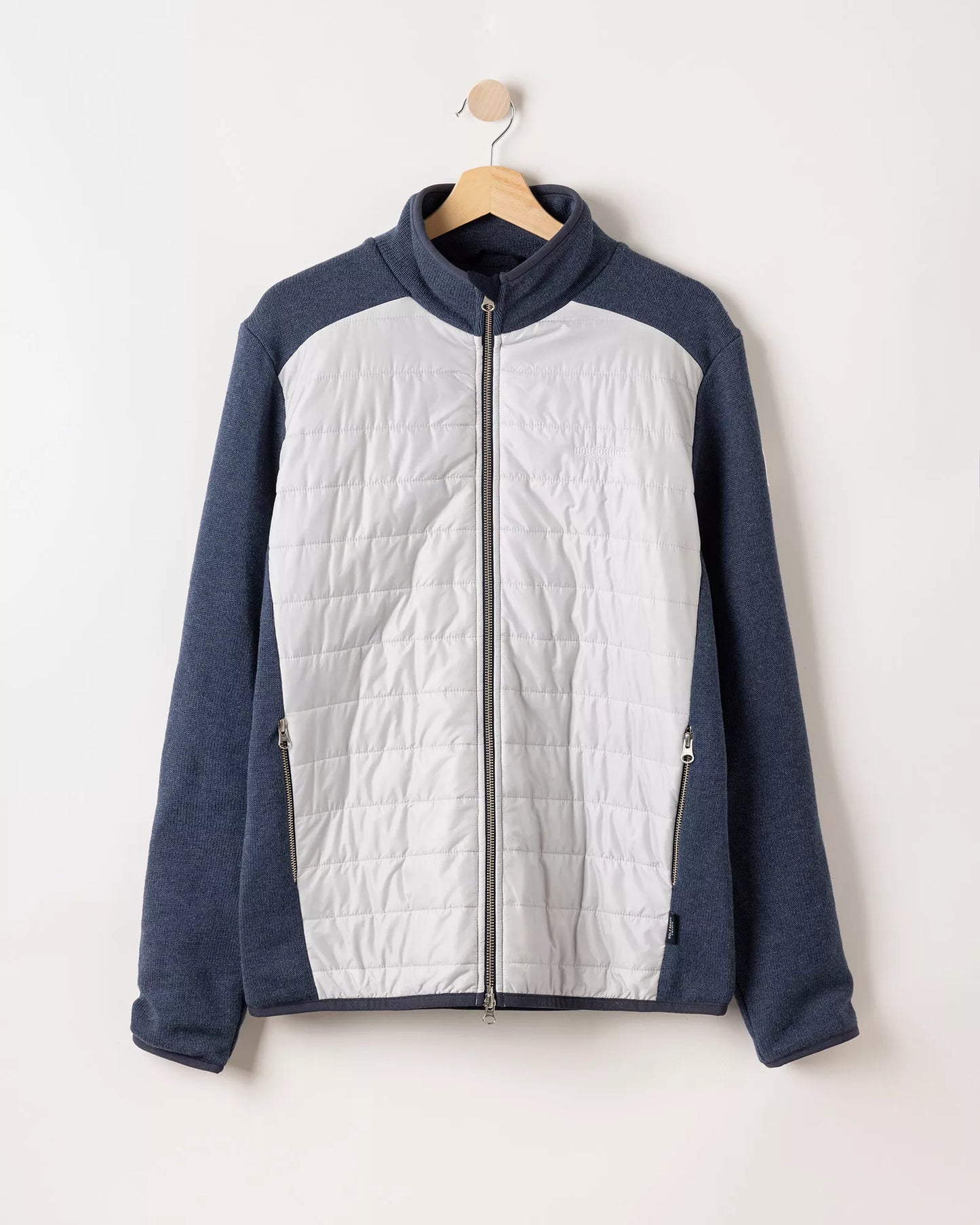 Holebrook Mens, the Peder Fullzip WP in 683-Chambray / Marble Grey