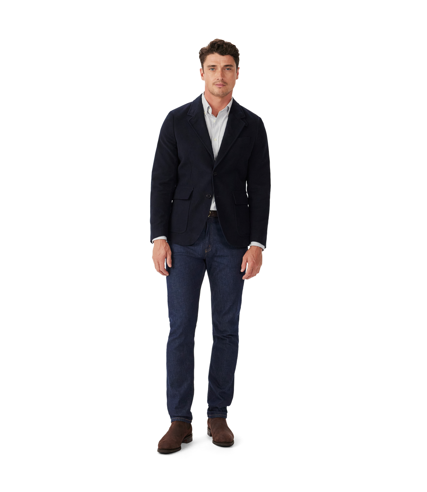 R.M. Williams Field Moleskin Blazer in Navy