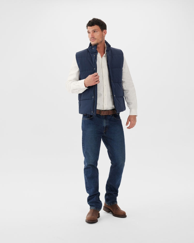 R.M Williams Jackets & Coats, The Paddington Vest in Navy