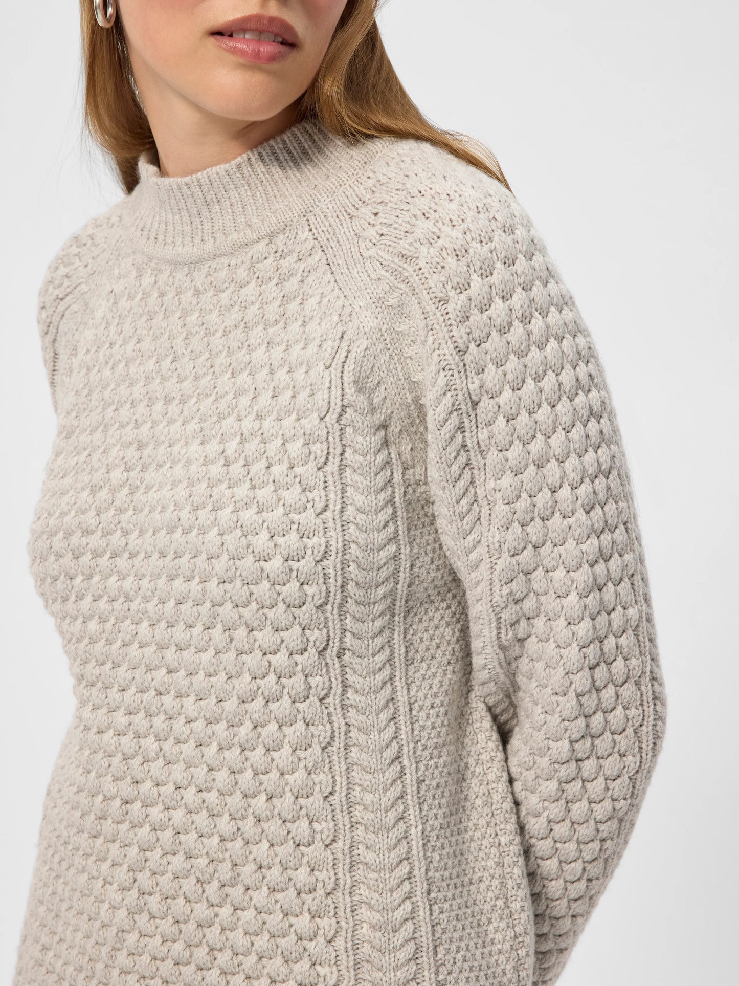 Redgreen, Jamie Roll Neck - (420 Off White Melange)
