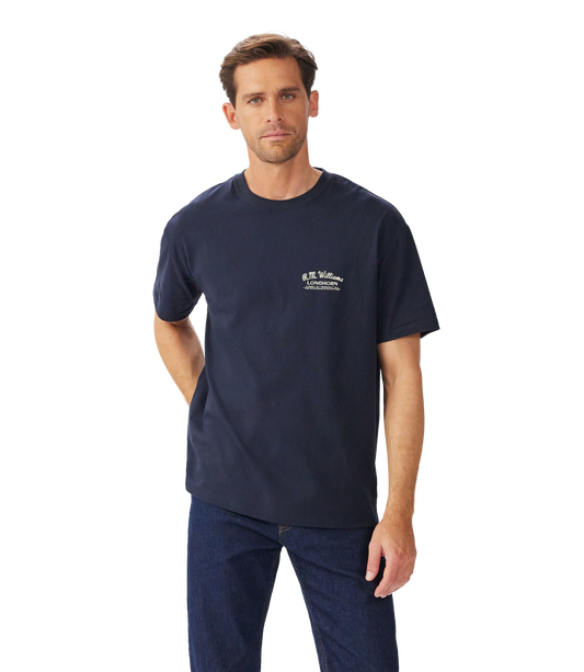 R.M. Williams Longhorn T-Shirt in Navy