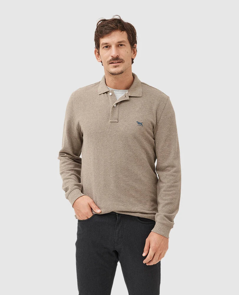 Rodd & Gunn, Gunn Polo Longsleeve - (Latte)
