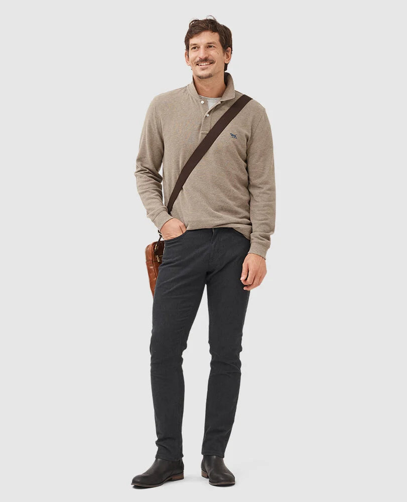 Rodd & Gunn, Gunn Polo Longsleeve - (Latte)