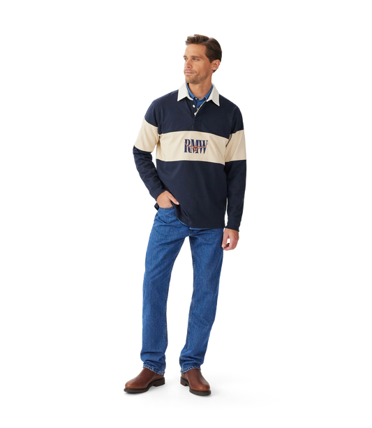 R.M. Williams Heritage Rugby in Navy Sand