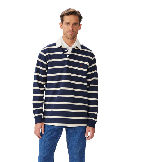 R.M. Williams Brunswick Rugby in Navy Sand