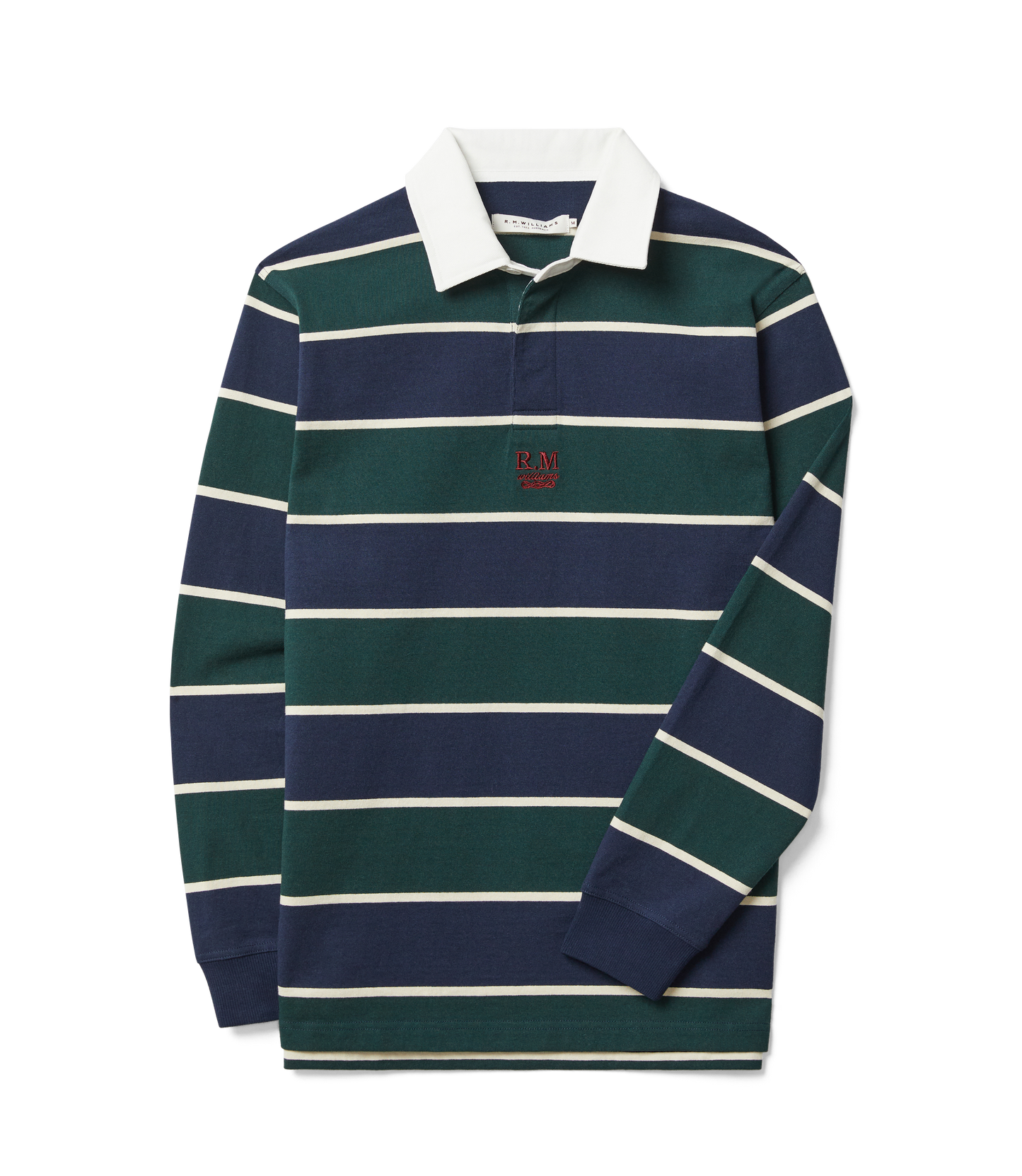 R.M. Williams Bright Rugby in Navy Green Cream