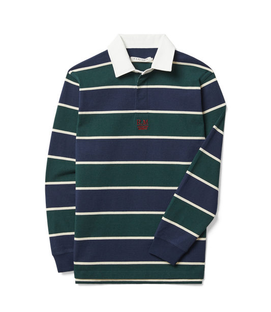 R.M. Williams Bright Rugby in Navy Green Cream