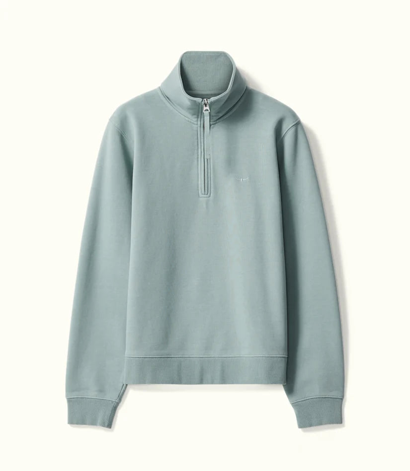 R.M. Williams Ladies, Trickett 1/4 Zip Sweatshirt in Jade
